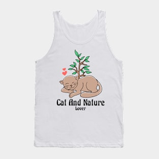 CAT AND NATURE LOVER Tank Top